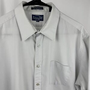 Botany 500 Single‎ Needle Tailoring Men's Gray Short Sleeve Dress Shirt 16.5